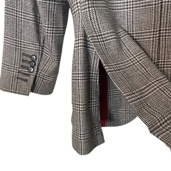 Adam Fashion Men's Windowpane Plaid Single Breasted 6Button Blue Suit 42L/38 NEW - Picture 8 of 16